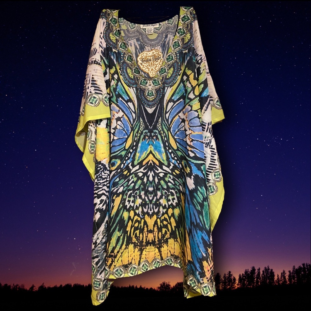 Jessica Taylor butterfly tunic kimono One Size